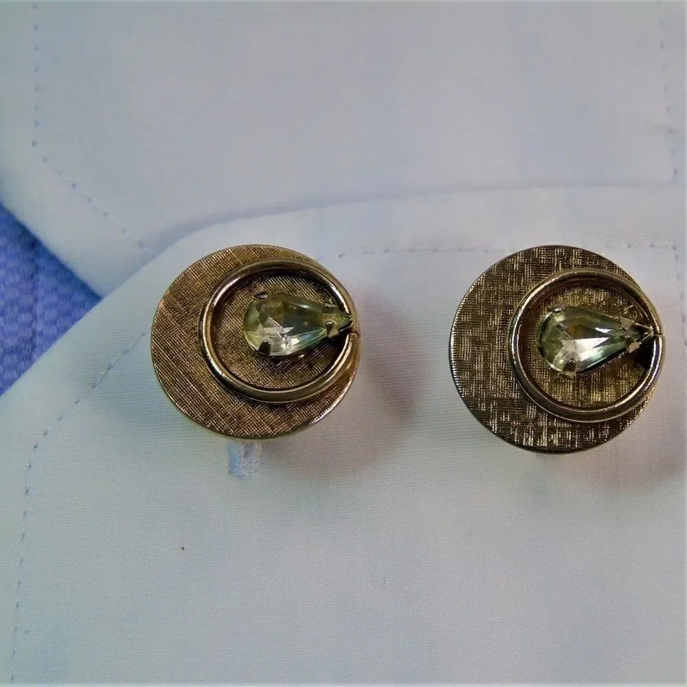 Vintage Tear Drop Circled Cufflinks Party Wedding